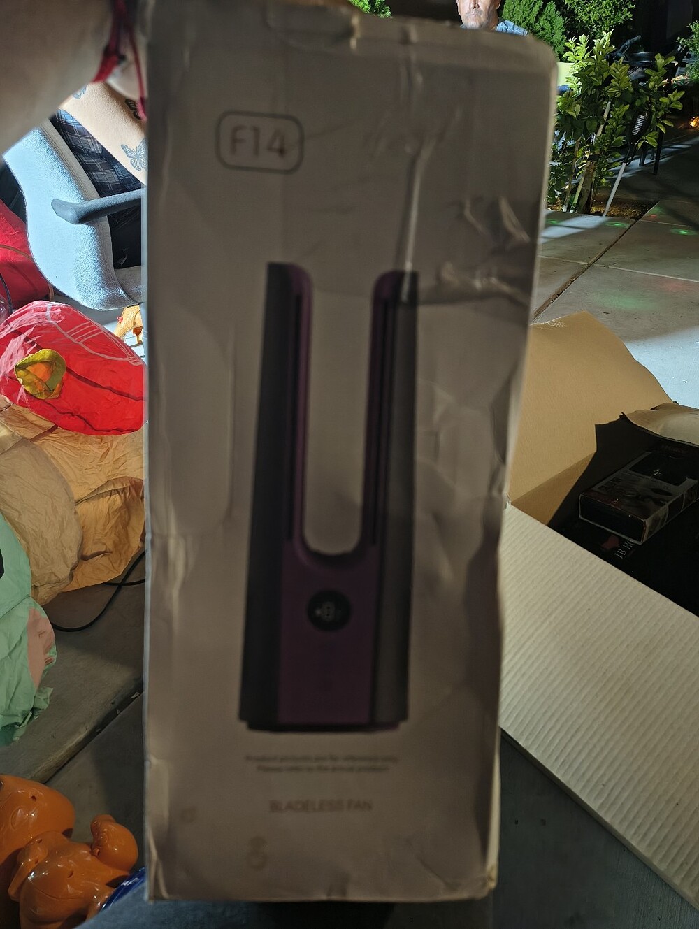 Purple Tower Bladeless Fan - F14
